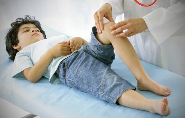 Arthrosis vum Knéi Gelenk bei Kanner