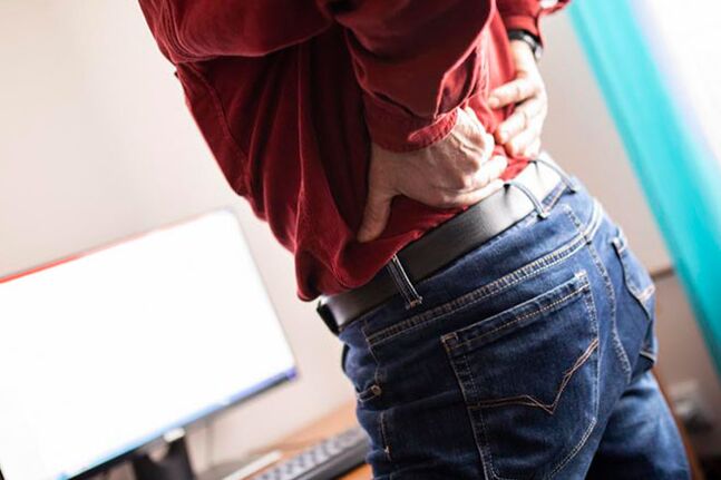 Réckschmerzen wéinst Osteochondrose