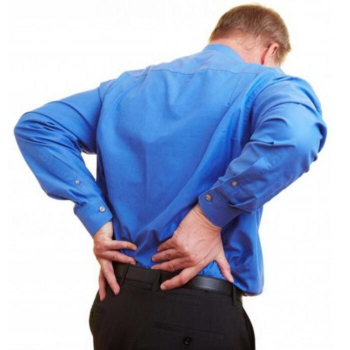 Rückenschmerzen mat Lenden Osteochondrose